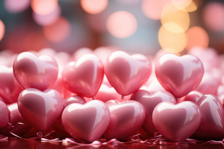 lots of pink hearts concept of love.の素材
