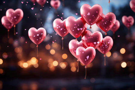 lots of pink hearts concept of love.の素材