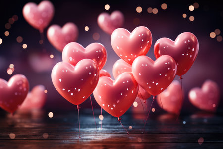 lots of pink hearts concept of love.の素材