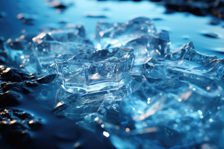 blue clear water background and texture.の素材