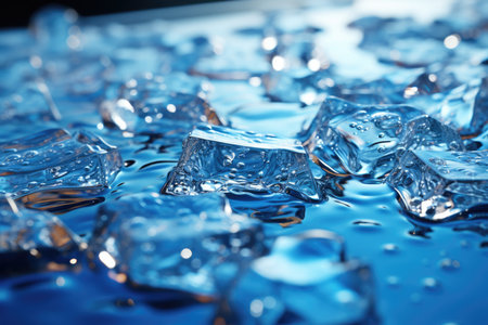 blue clear water background and texture.の素材