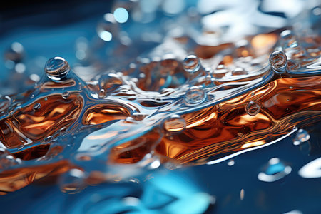 blue clear water background and texture.の素材