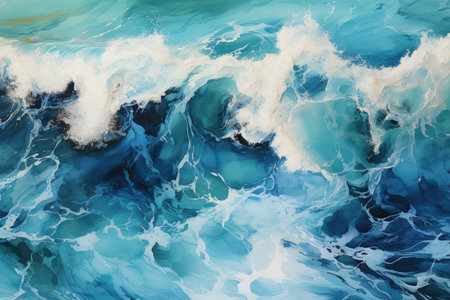 blue clear water background and texture.の素材