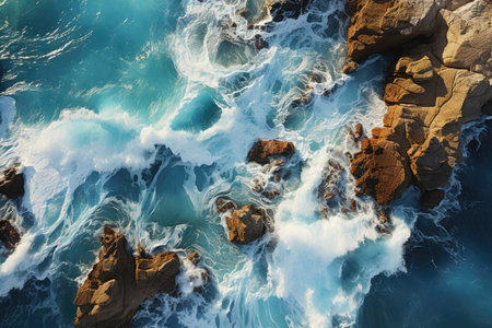 blue clear water background and texture.の素材