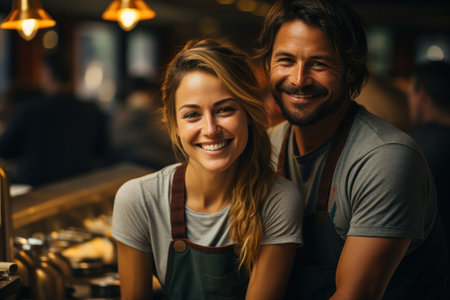 portrait of barista staff at the coffee shop.の素材