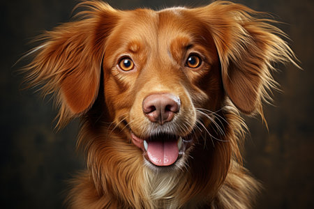 portrait of cute smiling happy puppy.の素材