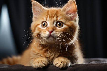 a funny cartoon kitten in a minimalist styleの素材