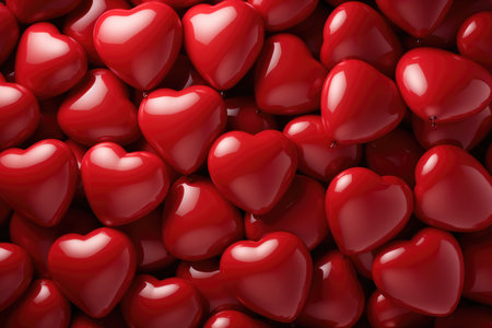 lots of red hearts concept of love.の素材