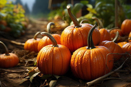 close up of orange pumpkin,autumn pumpkin season concept.の素材