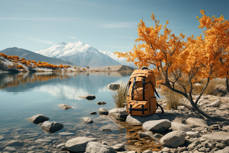 overall composition conveys a serene ambiance, capturing the beauty of stillness and the power of simplicity in the travel experienceの素材