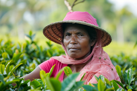 tea picker at sri lanka,snashot aesthetic.の素材