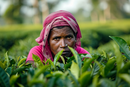 tea picker at sri lanka,snashot aesthetic.の素材