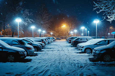 lots of cars on car parking.の素材