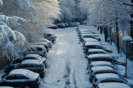 lots of cars on car parking.の素材
