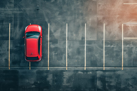 lots of cars on car parking.の素材