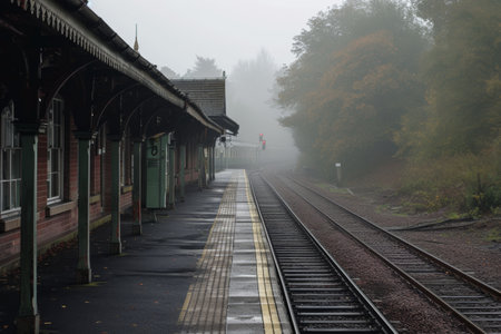 railway station, train travel concept.の素材