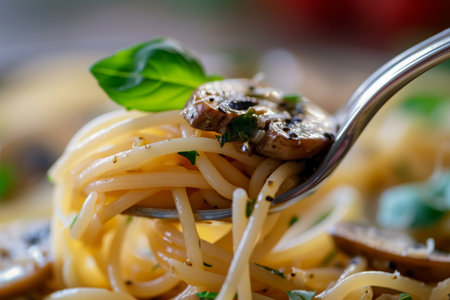 tasty italian pasta, food in menu.の素材