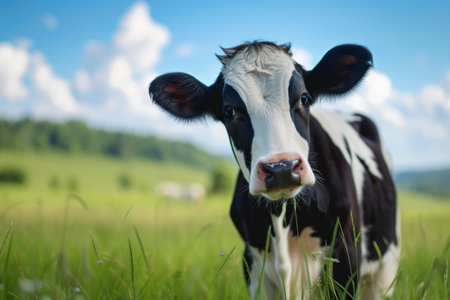 cows on the farm, milk industry.の素材