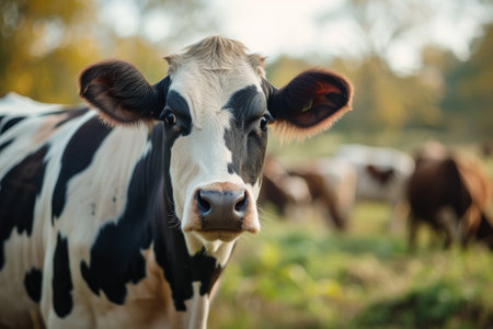 cows on the farm, milk industry.の素材