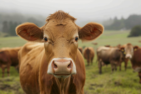 cows on the farm, milk industry.の素材
