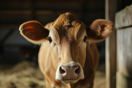 cows on the farm, milk industry.の素材