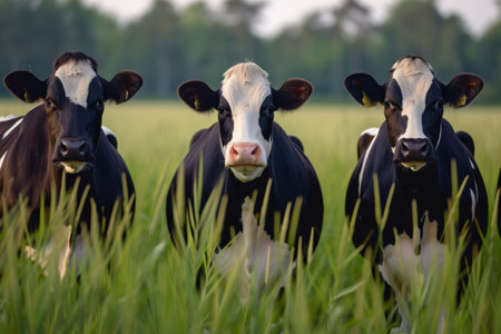 cows on the farm, milk industry.の素材