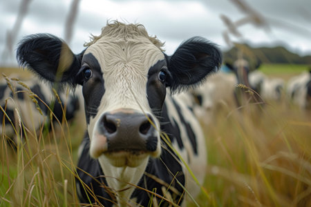 cows on the farm, milk industry.の素材