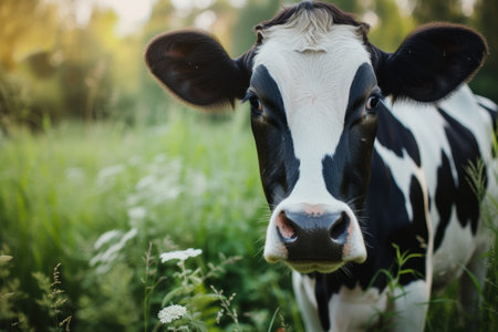 cows on the farm, milk industry.の素材