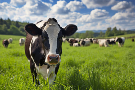 cows on the farm, milk industry.の素材