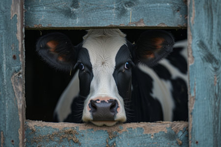 cows on the farm, milk industry.の素材
