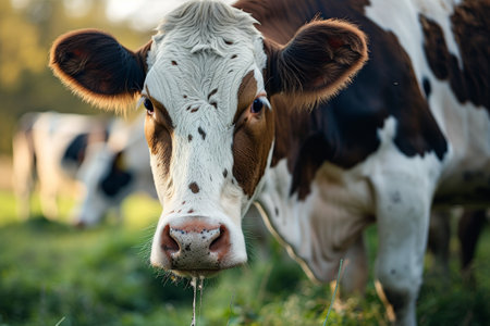 cows on the farm, milk industry.の素材