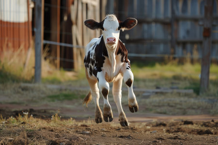 cows on the farm, milk industry.の素材