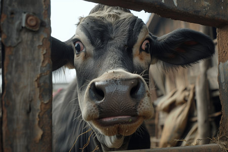 cows on the farm, milk industry.の素材