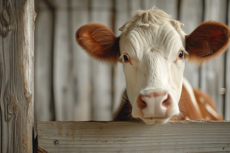 cows on the farm, milk industry.の素材