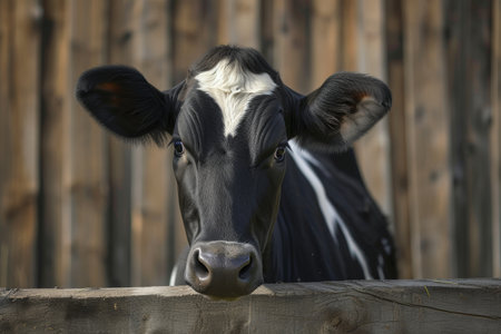 cows on the farm, milk industry.の素材