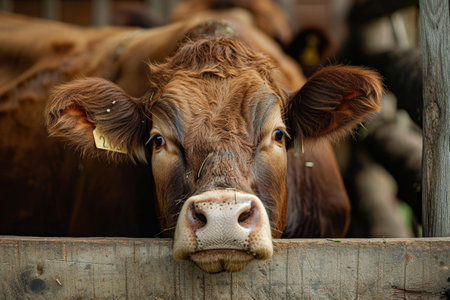 cows on the farm, milk industry.の素材