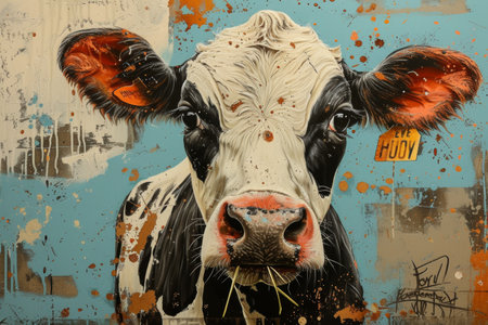 cows on the farm, milk industry.の素材