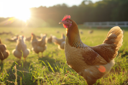 chicken farm industry, snapshot asthetic. High quality photoの素材