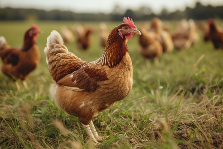 chicken farm industry, snapshot asthetic. High quality photoの素材