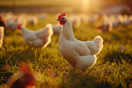 chicken farm industry, snapshot asthetic. High quality photoの素材