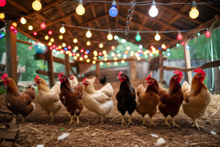 chicken farm industry, snapshot asthetic. High quality photoの素材