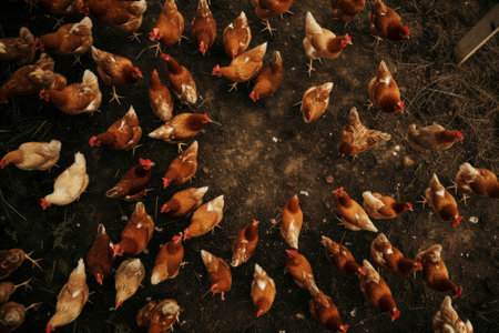 chicken farm industry ,Ariel view,snapshot asthetic. High quality photoの素材