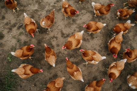 chicken farm industry ,Ariel view,snapshot asthetic. High quality photoの素材