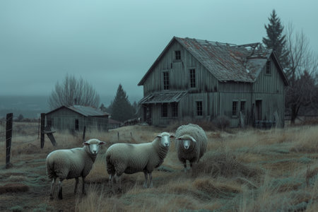 chicken farm industry, snapshot asthetic. High quality photoの素材