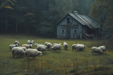 chicken farm industry, snapshot asthetic. High quality photoの素材