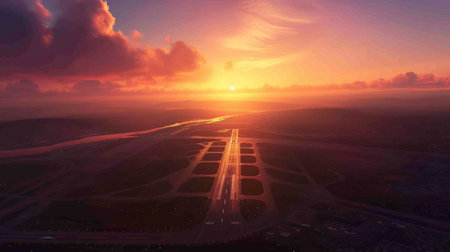 airport top arial drone view,travel concept.の素材