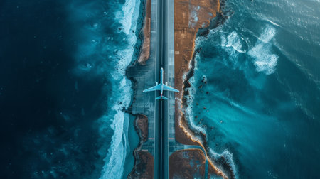 airport top arial drone view,travel concept.の素材