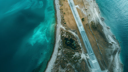 airport top arial drone view,travel concept.の素材