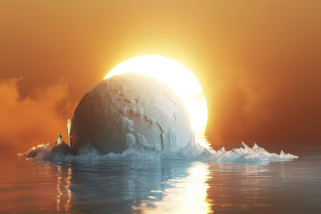 spring weather, global warming concept.の素材