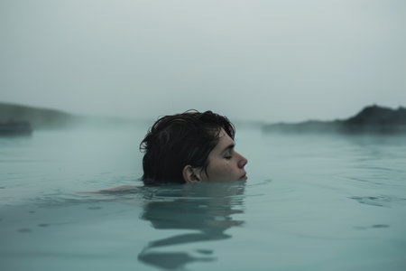 beautiful iceland in style of minimalism.の素材